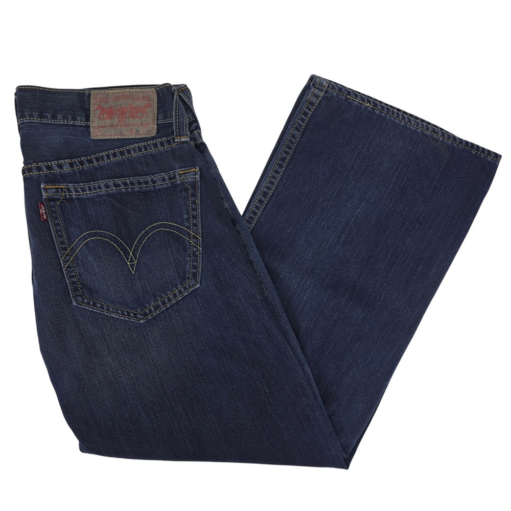 Vintage Levi's Type 1 Real Loose Jeans Men's 36x30 Baggy Wide Dark Blue‎ Y2K
